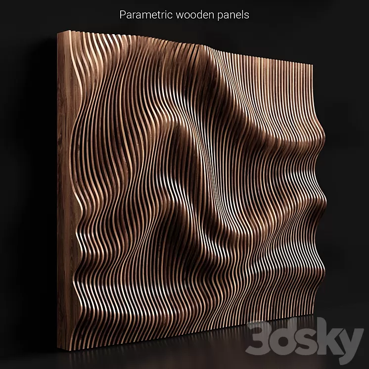 Parametric wooden panels 3D Model Parametric wooden panels 3D Model
