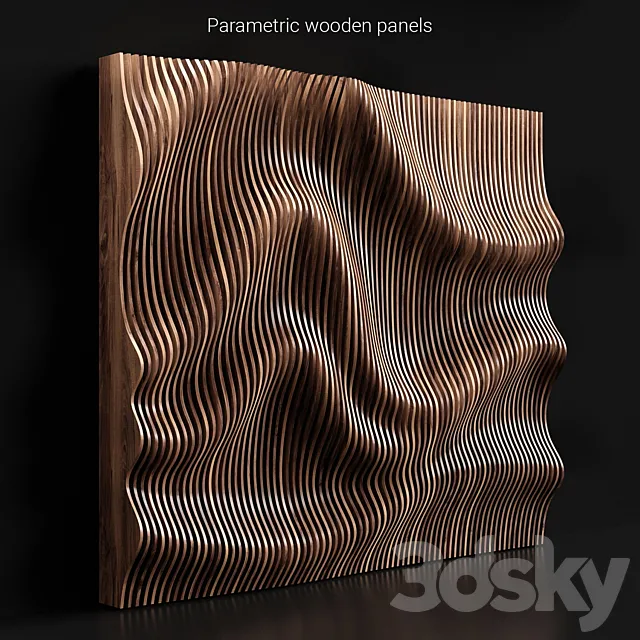 Parametric wooden panels 3DModel Parametric wooden panels 3DModel