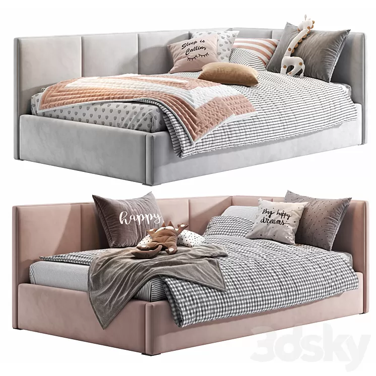 Parfe cushioned Corner bed 3D Model Free Download Parfe cushioned Corner bed 3D Model Free Download