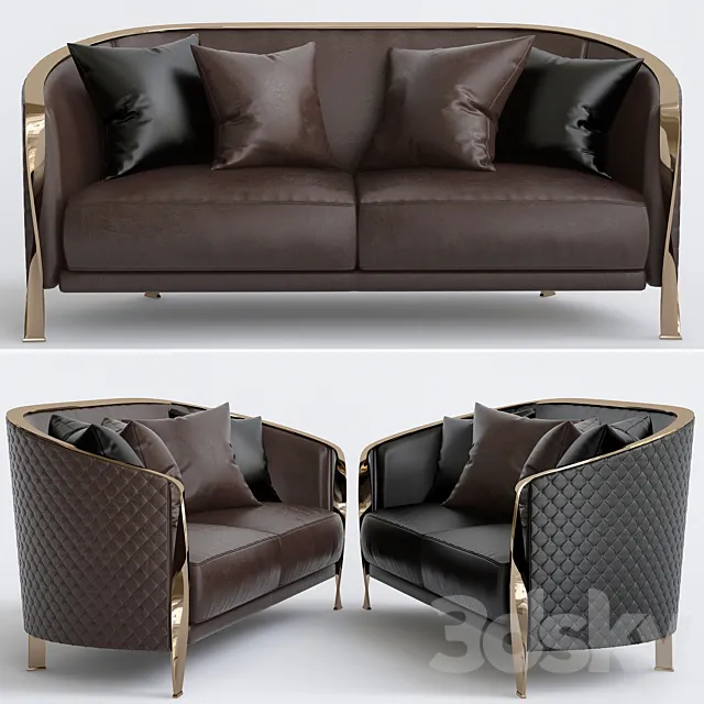 Paris Sofa Rugiano 3DModel