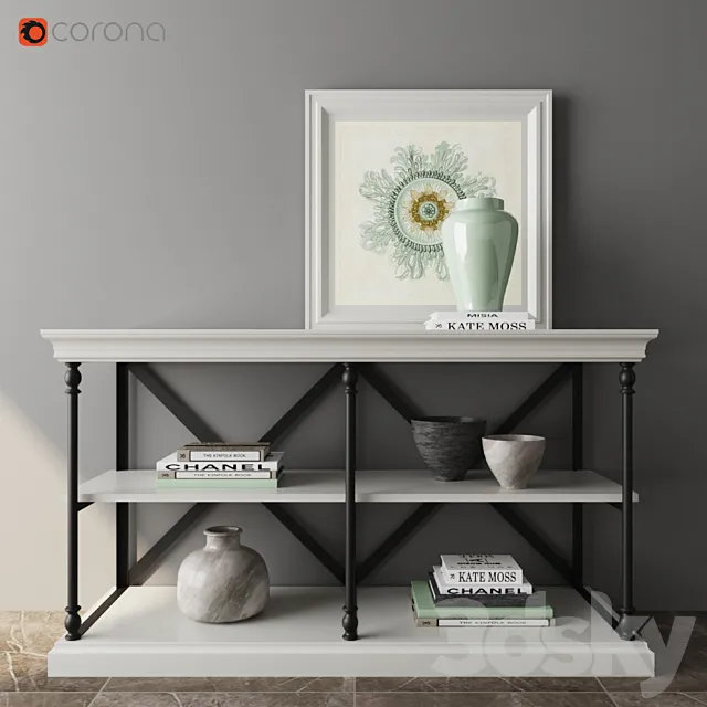 Parisian Cornice Console 3D Model Parisian Cornice Console 3D Model