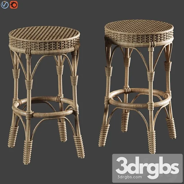 Parisian Woven Backless Bar Counter Stools 3D Model Download Parisian Woven Backless Bar Counter Stools 3D Model Download