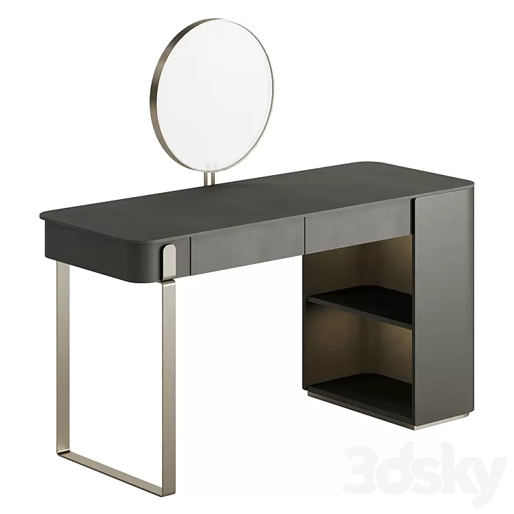 Parisienne Capital with Mirror Lady Desk 3D Model Free Download