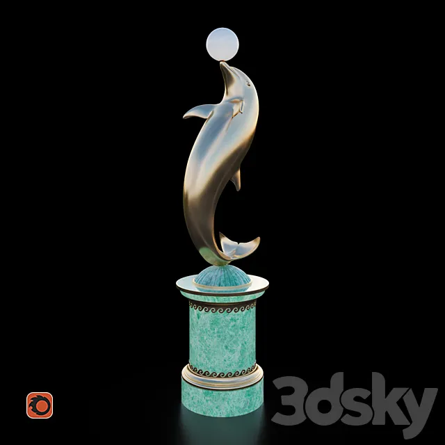 Park light Dolphin 3D Model