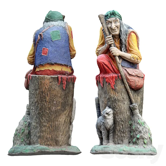 Park sculpture “Baba Yaga” 3DModel Park sculpture “Baba Yaga” 3DModel