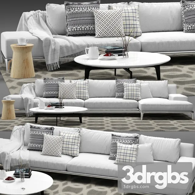 Park Sofa Poliform 3D Model Download
