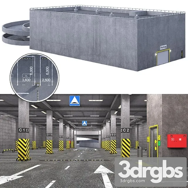 Parking lot 3D Model Download Parking lot 3D Model Download