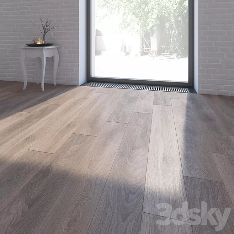 Parquet 2x types of Kronospan Palace Oak and Oak Spreewald 3D Model