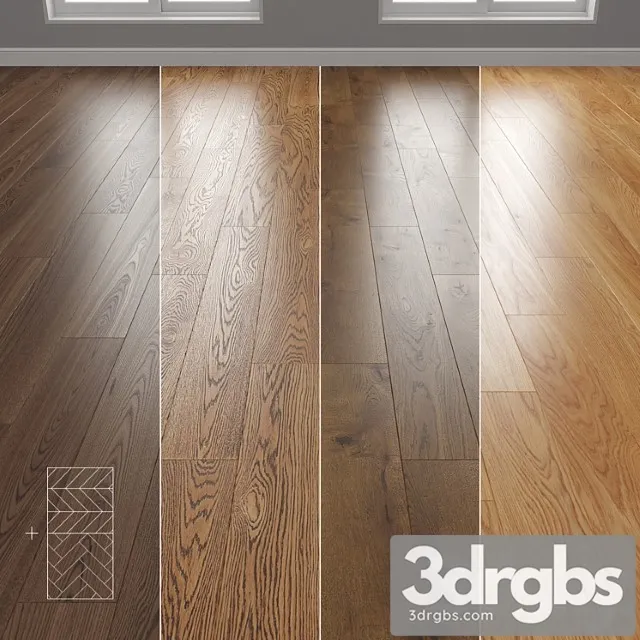 Parquet 4 Colors Linear Herringbone Chevron Setcode1 3D Model Download