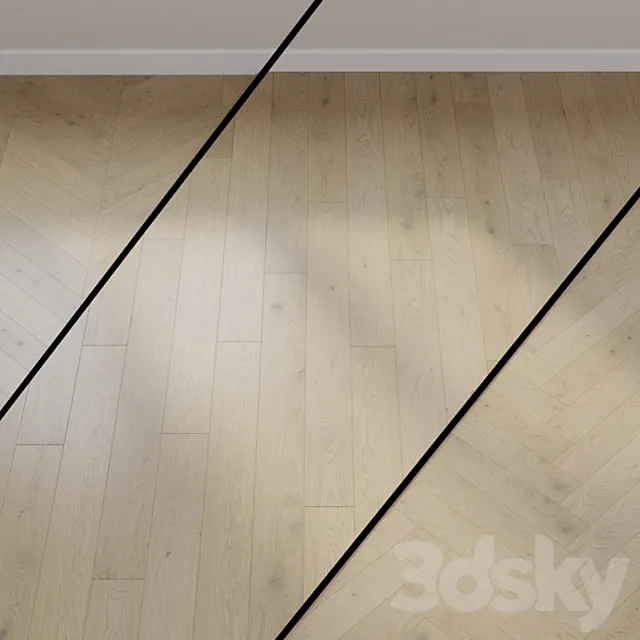 Parquet board ID NO. 536387 HARO PARQUET 4000 Plank 1-strip Maxim 2V Oak gray sand Markant brushed. naturaDur Thorn _ Groove Plus 3D Model