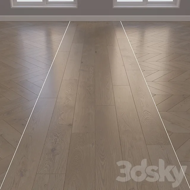 Parquet board Kraft herringbone chevron and linear layout 17 3D Model