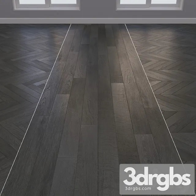 Parquet board kraft oak layout christmas tree chevron and linear 3 3D Model Download