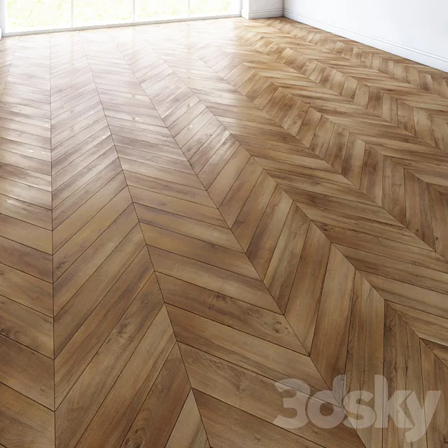 Parquet chevron classic 3D Model Parquet chevron classic 3D Model