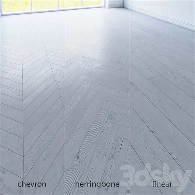 Parquet. Chevron herringbone straight. 3D Model Parquet. Chevron herringbone straight. 3D Model
