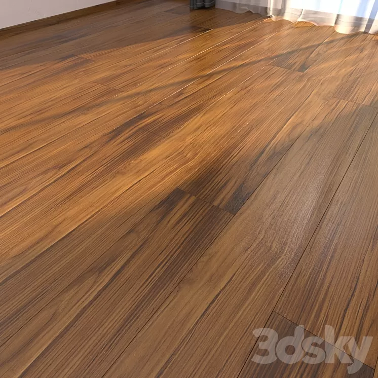 Parquet Floor Teak Burma 3 3D Model