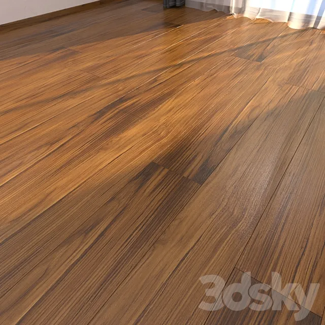 Parquet Floor Teak Burma 3 3DModel