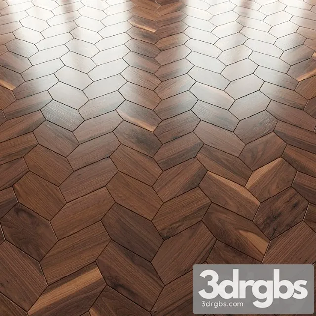 Parquet Foglie Doro Arte Brotto 1 3D Model Download