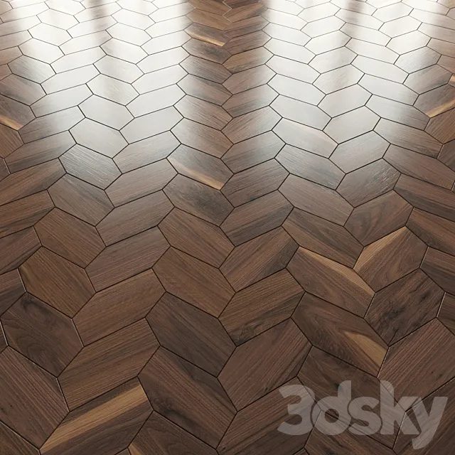 Parquet Foglie d’Oro Arte Brotto 3D Model