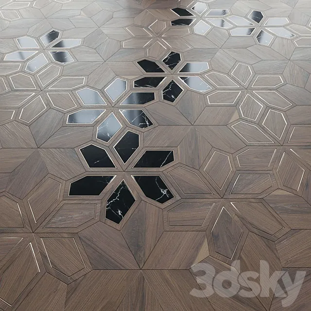 Parquet Foglie d’Oro. Azalea 3DModel