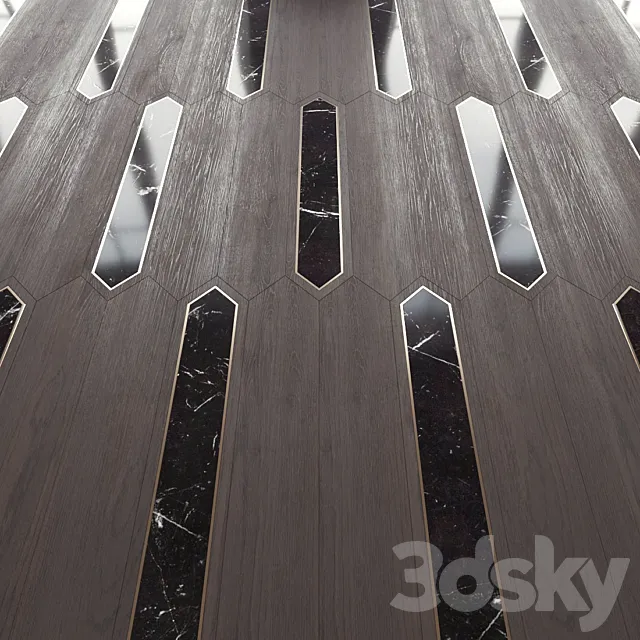 Parquet Foglie d’Oro Matita 3D Model