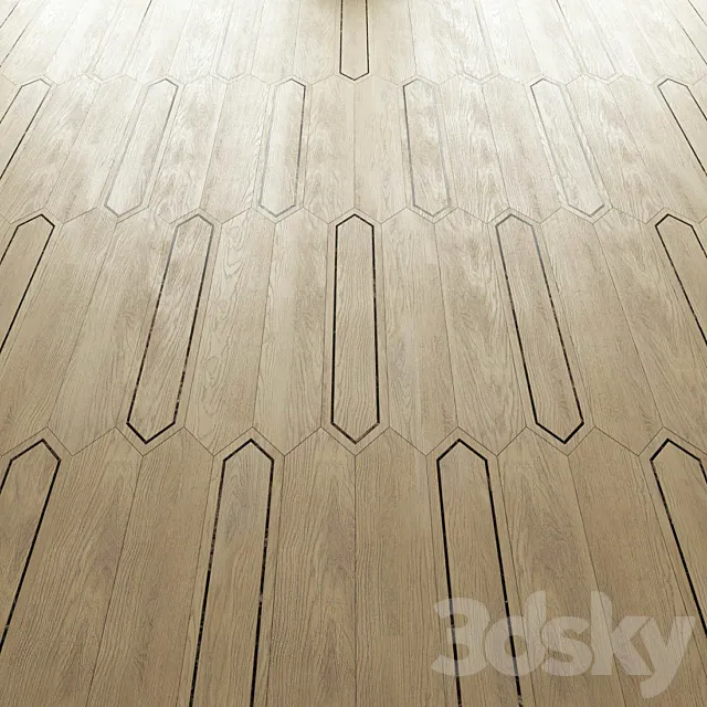 Parquet Foglie d’Oro Matita 3D Model