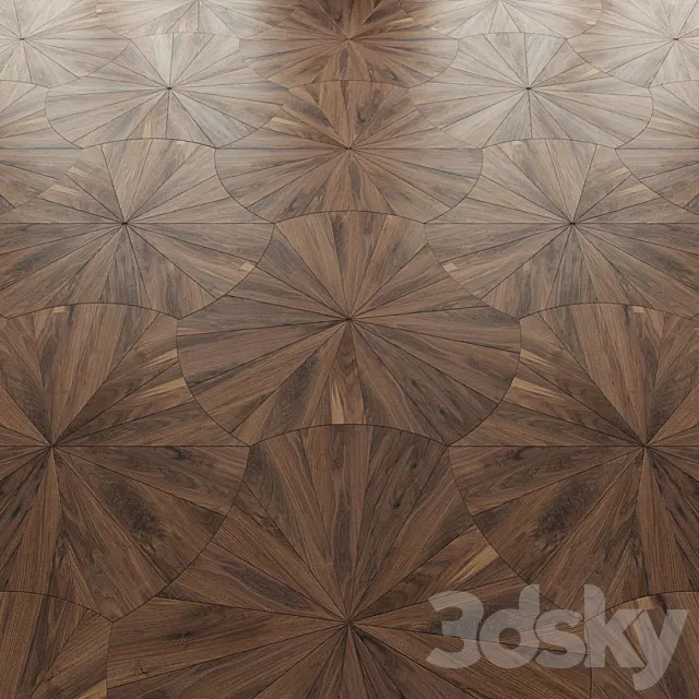 Parquet Foglie d’Oro Ventaglio 3D Model