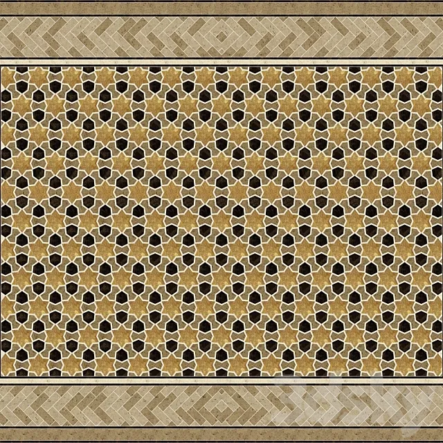 Parquet in oriental style 3D Model Parquet in oriental style 3D Model