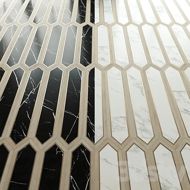 Parquet ivassalletti Progenie Contemporanee Losanga 3D Model