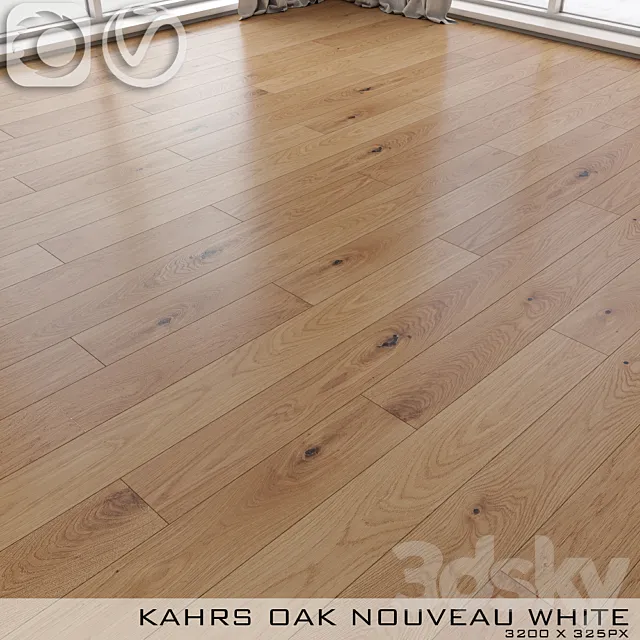 Parquet Kahrs Oak Nouveau White 3D Model