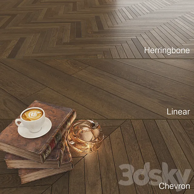 Parquet Karelia Oak Oregano 3D Model Parquet Karelia Oak Oregano 3D Model