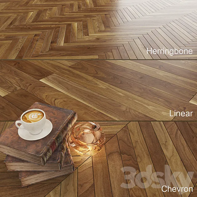 Parquet Korelia Walnut Story Spirit 3D Model Parquet Korelia Walnut Story Spirit 3D Model