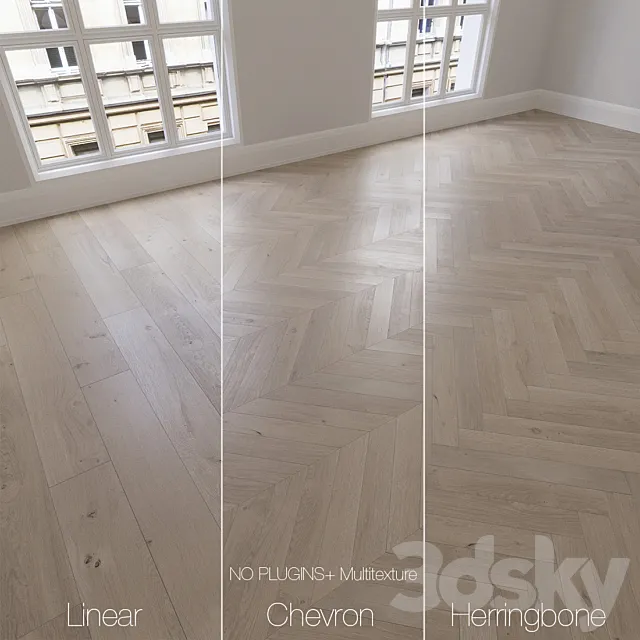 Parquet natural. oak anchorage. 3 types. Linear. chevron. herringbone. 3DModel Parquet natural. oak anchorage. 3 types. Linear. chevron. herringbone. 3DModel