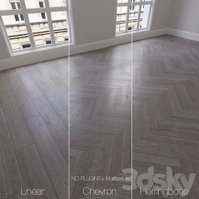 Parquet natural. oak Flint. 3 types. Linear. chevron. herringbone. 3DModel Parquet natural. oak Flint. 3 types. Linear. chevron. herringbone. 3DModel