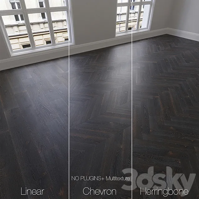 Parquet natural. oak Night. 3 types. Linear. chevron. herringbone. 3DModel Parquet natural. oak Night. 3 types. Linear. chevron. herringbone. 3DModel