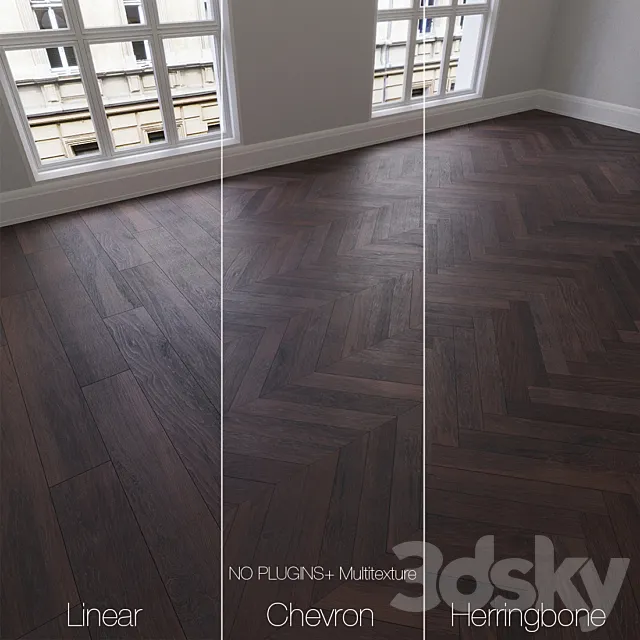 Parquet natural. oak Smoky mountains. 3 types. Linear. chevron. herringbone. 3DModel Parquet natural. oak Smoky mountains. 3 types. Linear. chevron. herringbone. 3DModel