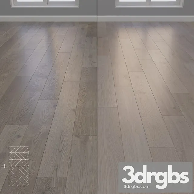 Parquet oak 2 types layout herringbone chevron and linear setduo29 3D Model Download
