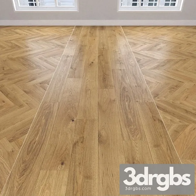 Parquet Oak 3 Types Herringbone Linear Chevron 2 3D Model Download