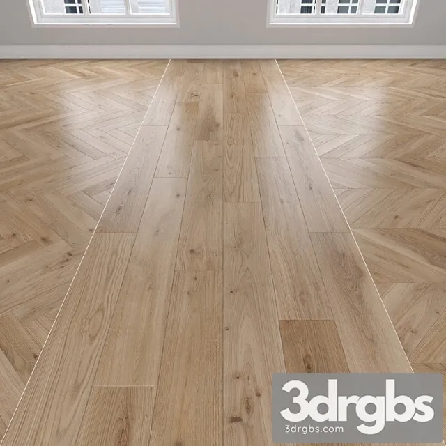 Parquet Oak 3 Types Herringbone Linear Chevron 74 3D Model Download