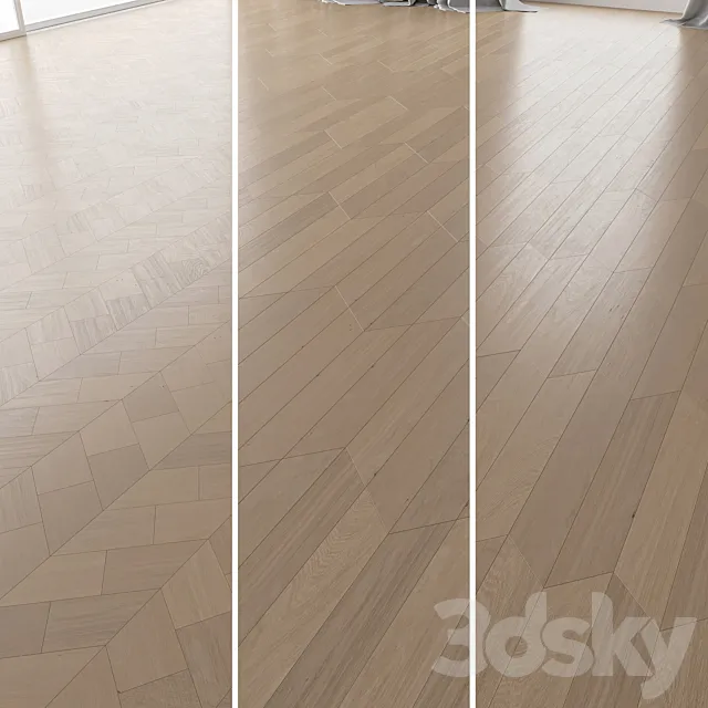 Parquet Oak (Canna Brushed) set 6 3D Model