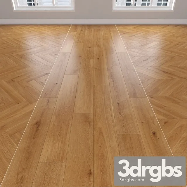 Parquet Oak Caramel 3 Types Herringbone Linear Chevron 7 3D Model Download