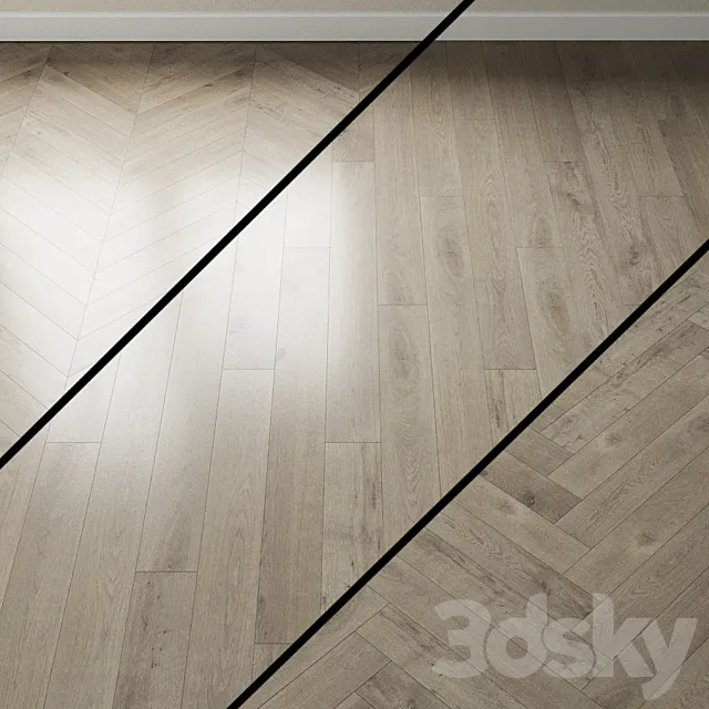 Parquet oak Coswick. Inspire GRAY VELVET 3D Model