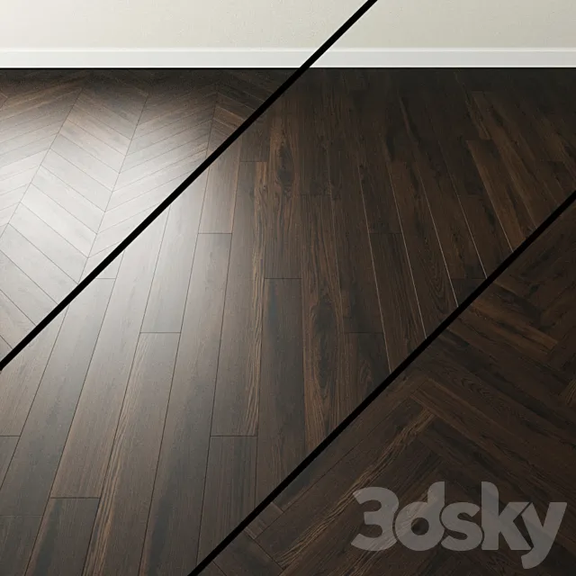Parquet Oak Coswick. Inspire LONDON Dark 3D Model