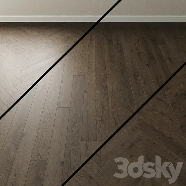 Parquet oak Coswick. Inspire MARSEILLE gray 3D Model