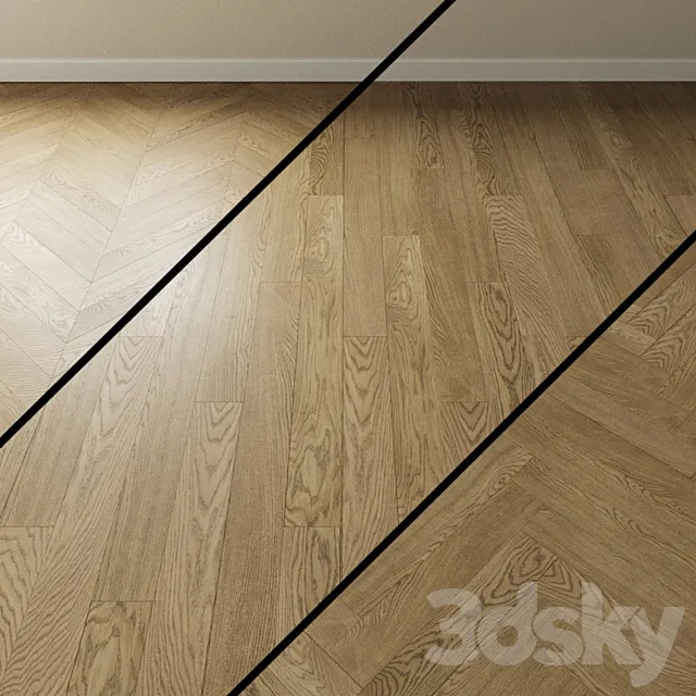 Parquet oak Coswick. Inspire SAND Bleached 3D Model