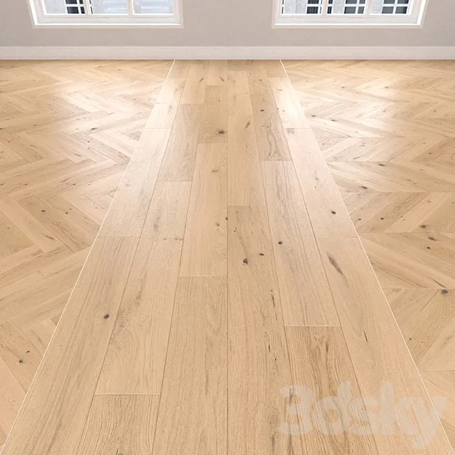 Parquet Oak light 3 types. Christmas tree linear chevron. 3D Model Parquet Oak light 3 types. Christmas tree linear chevron. 3D Model
