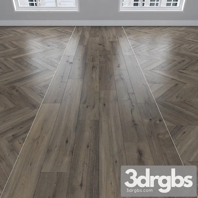 Parquet Oak Vintage 3 Types Herringbone Linear Chevron 3 3D Model Download