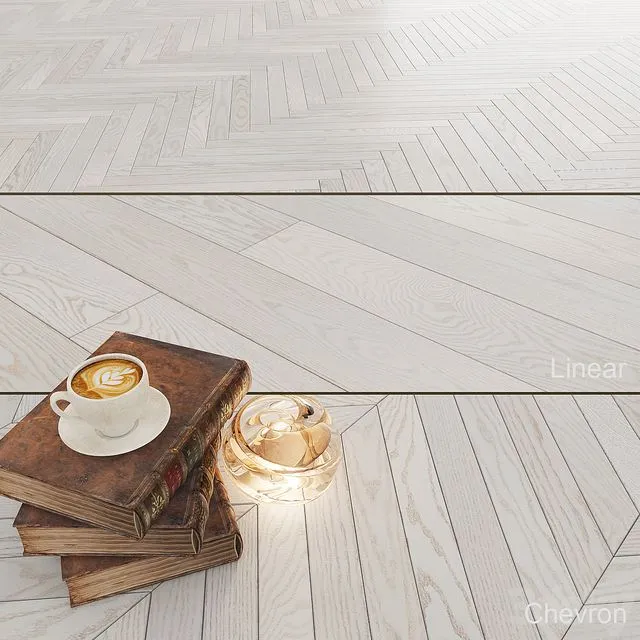 Parquet Polarwood Oak Elara White Matt 3D Model Parquet Polarwood Oak Elara White Matt 3D Model