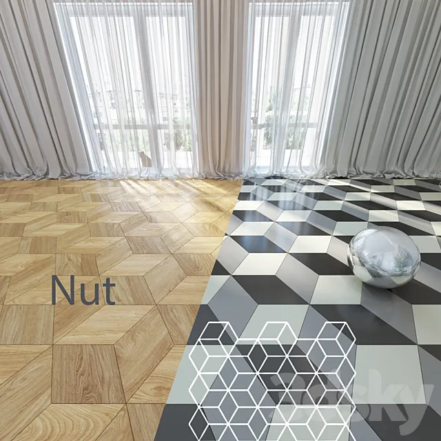 Parquet Sheremetyevo star. Ver. 03 3DModel Parquet Sheremetyevo star. Ver. 03 3DModel