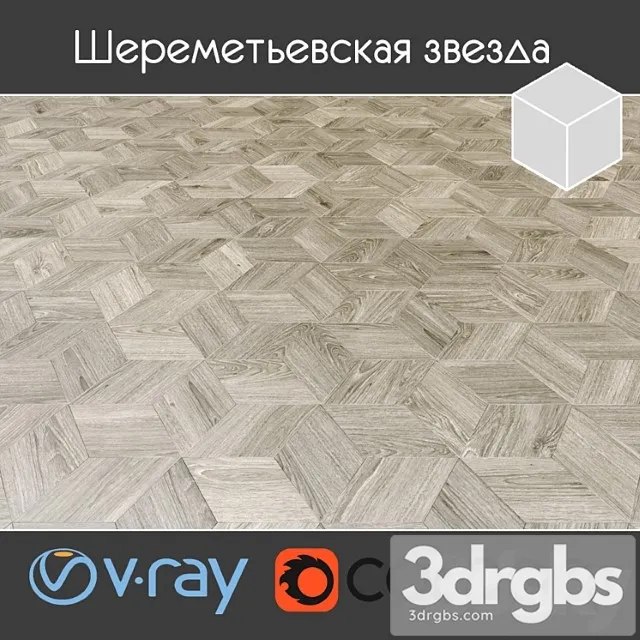 Parquet Sheremetyevskaya Star 1 2 3D Model Download