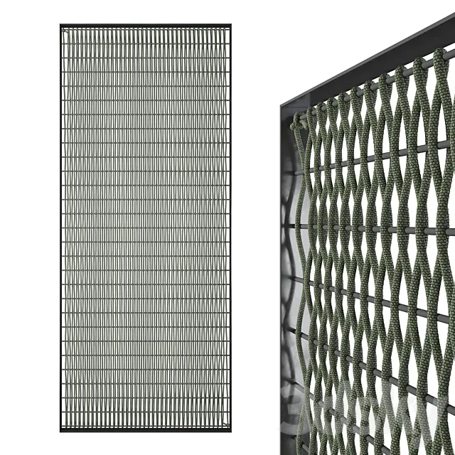 Partition made of cables 5 3D Model